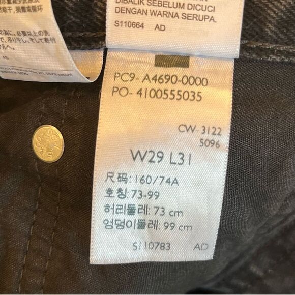 Levi's Premium Middy Straight Jeans in No Service Black size 29 - Picture 8 of 16